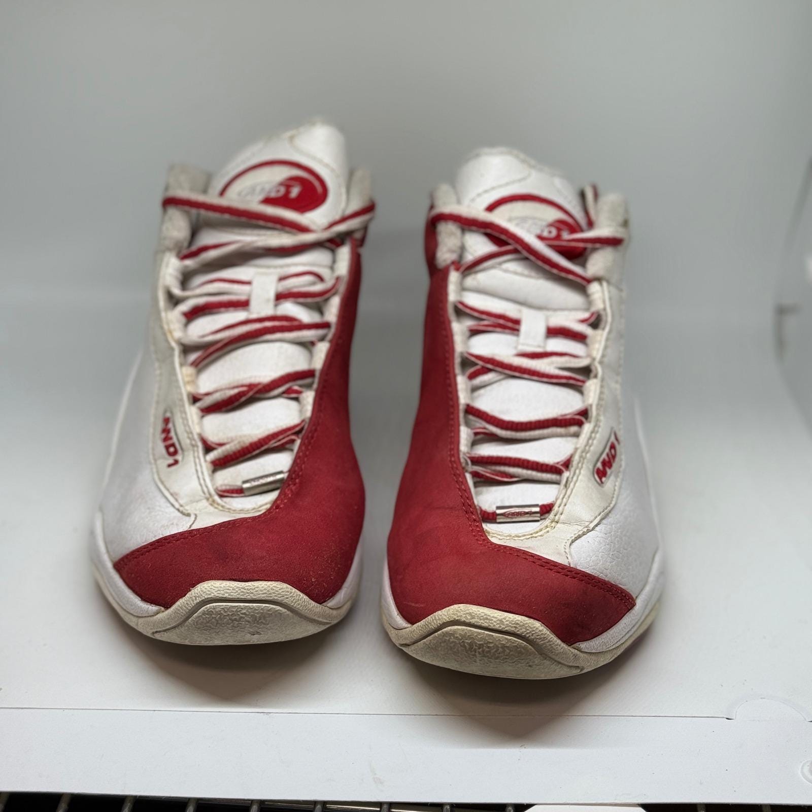 AND1 Tai Chi LX Vince Carter Retro Basketball Shoes, White/red