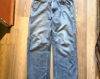 VTG Levi's Carpenter Jeans W32 L30 Loose Straight Workwear Denim Blue 2005