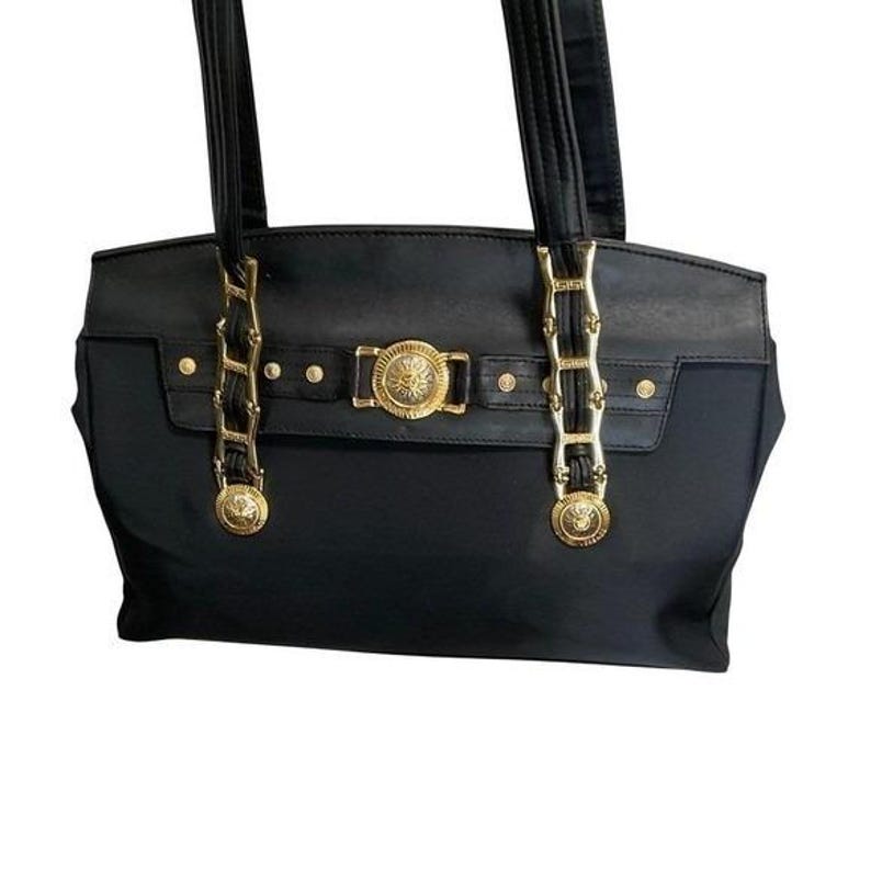 Near MINT VTG Gianni Versace Sunburst-schoudertas | zeldzaam verzamelstuk uit de jaren 90 afbeelding 2