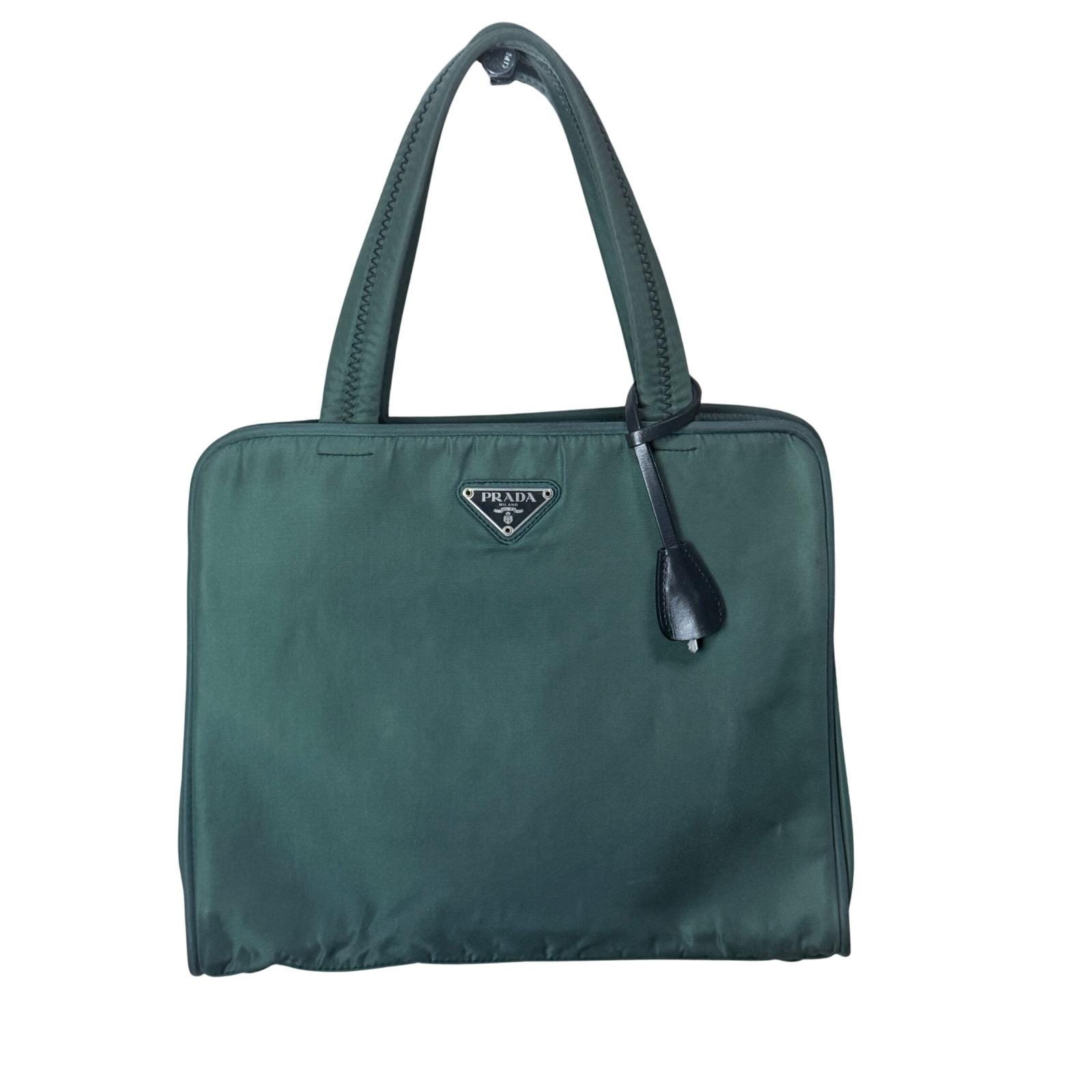 Prada Nylon Tote Bag Green - Etsy