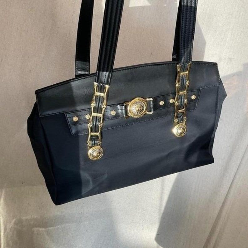 Near MINT VTG Gianni Versace Sunburst-schoudertas | zeldzaam verzamelstuk uit de jaren 90 afbeelding 3
