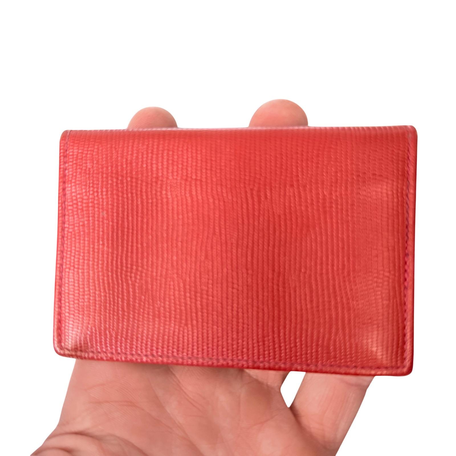 ✴︎ CELINE ✴︎ Vintage ✴︎ mini wallet Celine Paris Vintage Card Holder Red Leather Mini Wallet Gold Logo