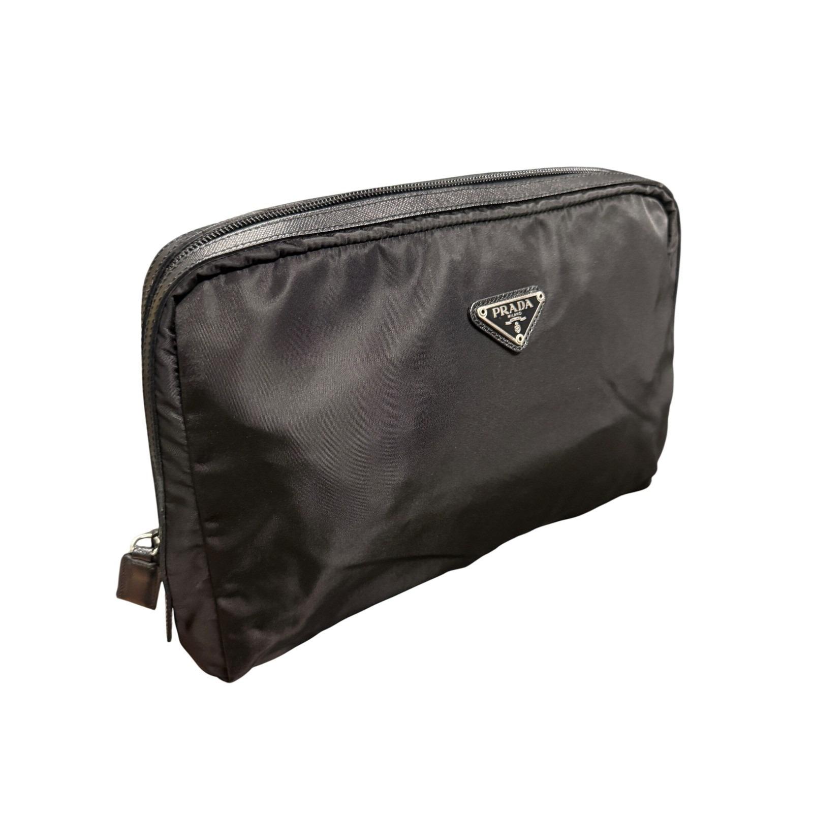 PRADA メイクバッグ 黒 ナイロン Prada Cosmetic Pouch - Etsy