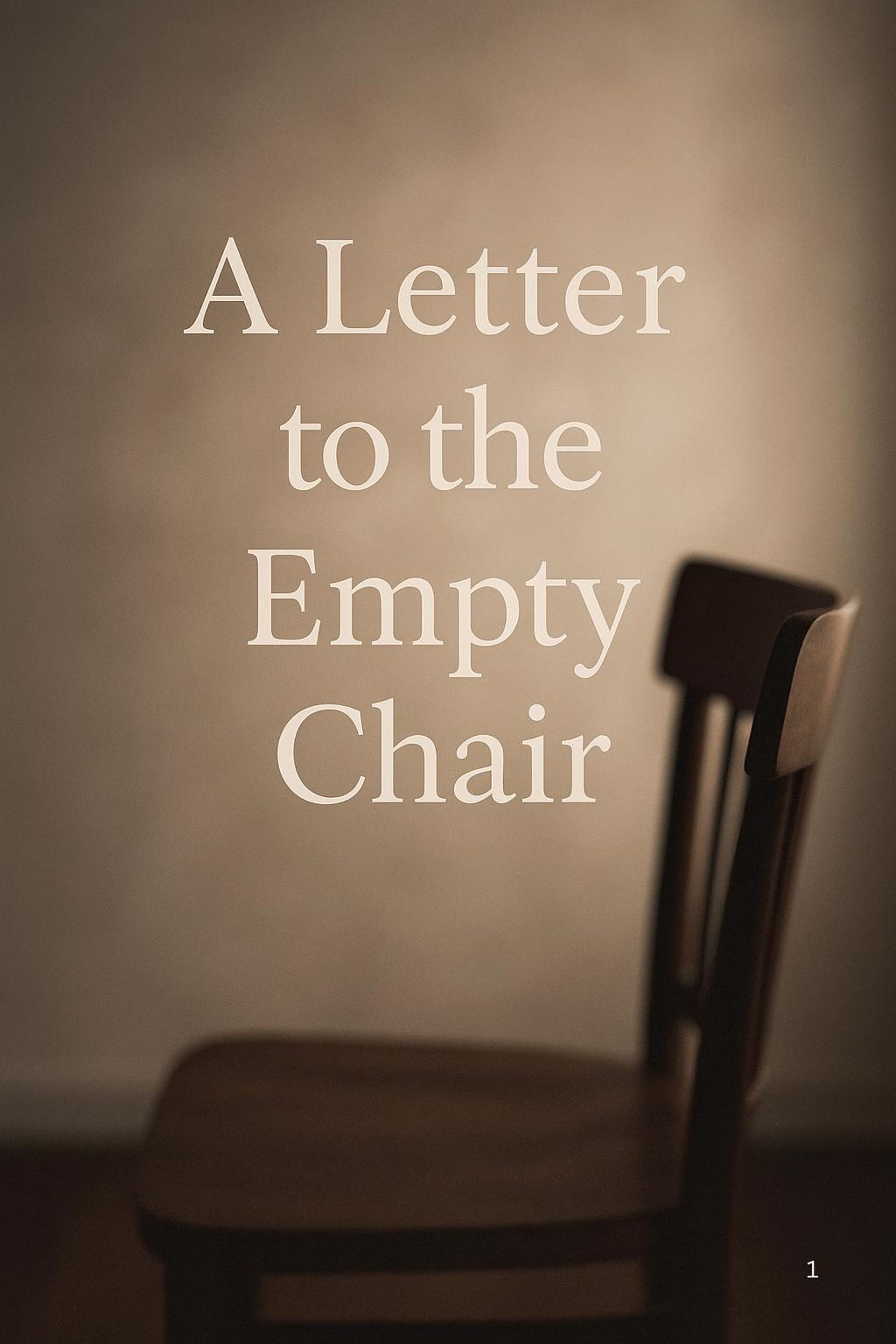 A Letter to the Empty Chair - Etsy