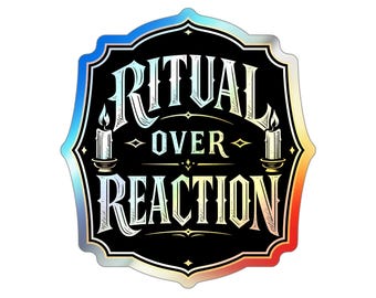 Pegatina Ritual Over Reaction / Pegatina holográfica troquelada