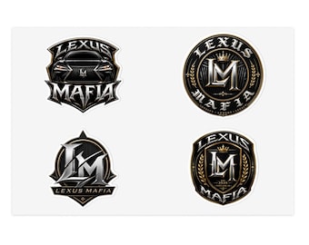 Hoja de pegatinas con el logotipo de Lexus Mafia