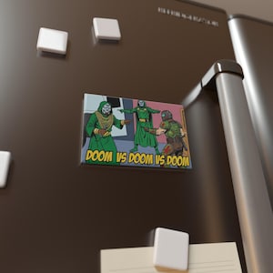 Doom Vs Doom Vs Doom Rechteck Magnet
