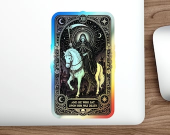 Tarot Death Rider sticker | Die-cut Holographic Sticker