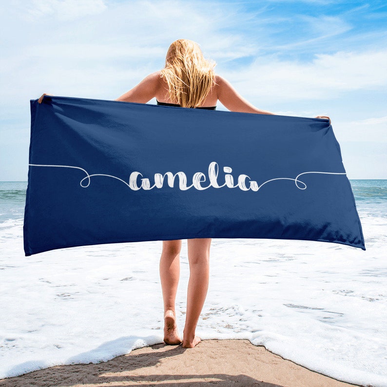 Bridesmaid Gift Personalized Beach Towel Customized Beach Etsy