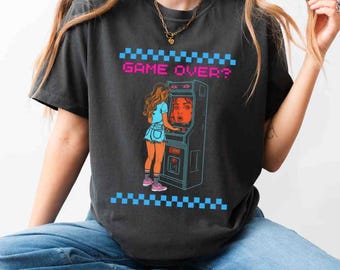 Retro Arcade Gamer Shirt for Arcade Lover T-Shirt Vintage Arcade Gaming Tee Nostalgia Gift for Gamer Shirt Retro Party T Shirt for Her