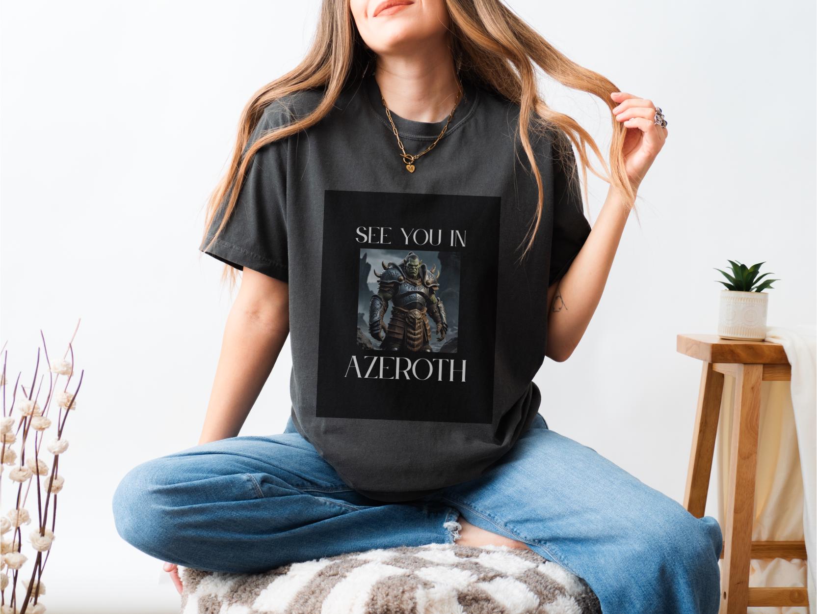 Gift for WoW Gamer T-Shirt for Warcraft Lover Gift for PC Gaming MMORPG Tee World of Warcraft Inspired Orc for Dad Gamer Shirt WoW Warrior