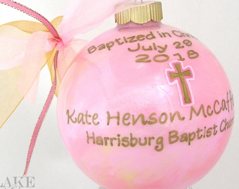 BAPTISM PERSONALIZED KEEPSAKE Ornament