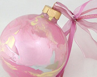 SOFT MAUVES Upscale Custom Christmas Ornament - Personalized Gift Christmas Ornament - Name Ornament