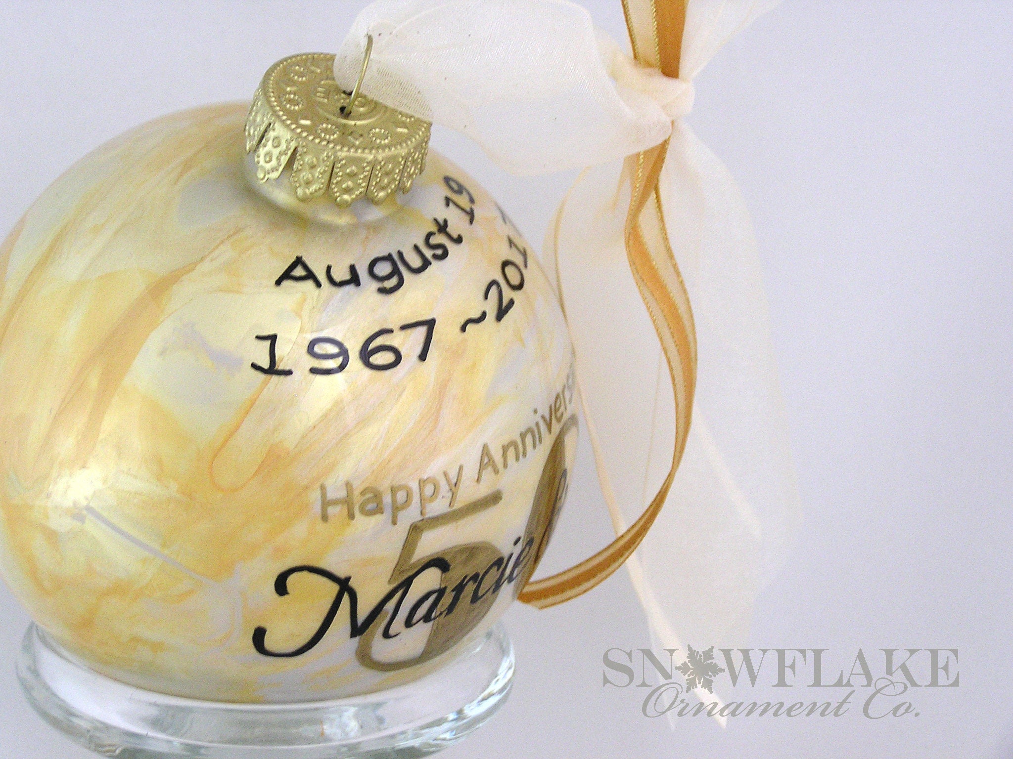 HAPPY 50 Ans de MARIAGE Cadeau personnalisé dornement de | Etsy