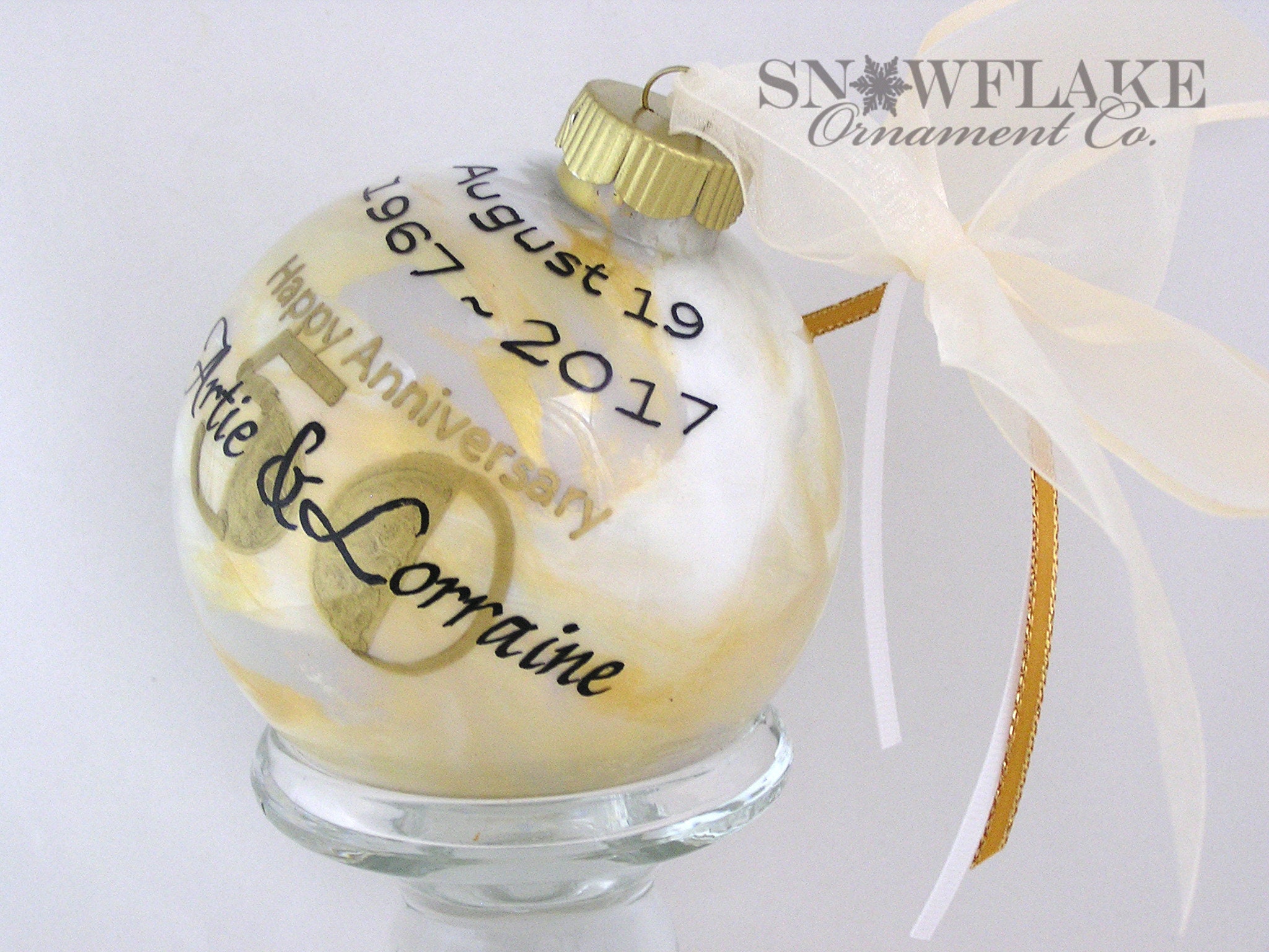 HAPPY 50 Ans de MARIAGE Cadeau personnalisé dornement de Etsy