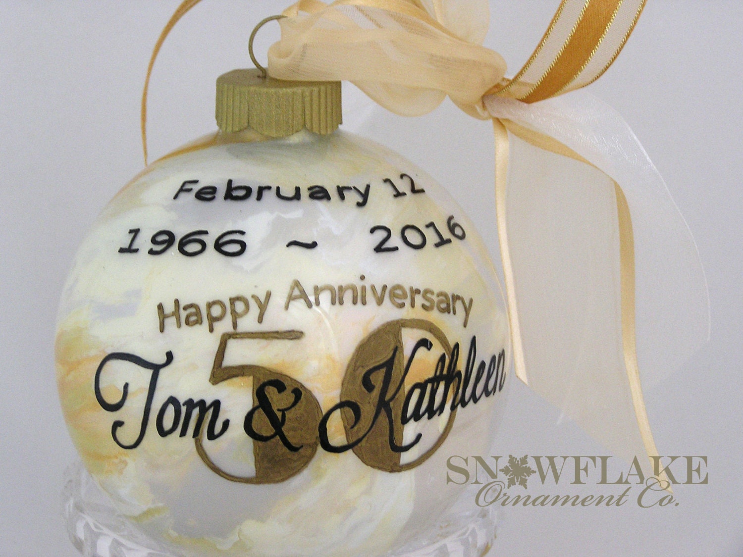 HAPPY 50 Ans de MARIAGE Cadeau personnalisé dornement de Etsy