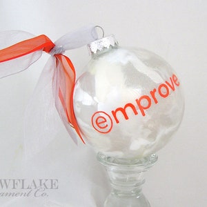 Custom COMPANY & ORGANIZATION LOGO Glass Christmas Ornament Gift image 4