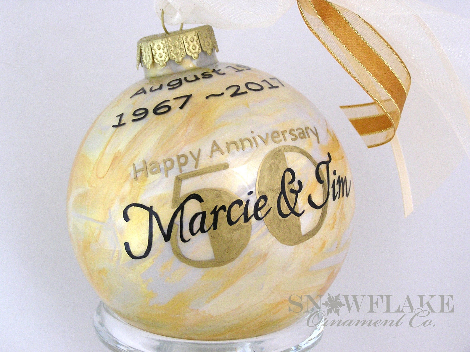 HAPPY 50 Ans de MARIAGE Cadeau personnalisé dornement de Etsy