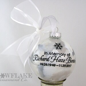 IN MEMORY OF Personalized Glass Keepsake Ornament Gift