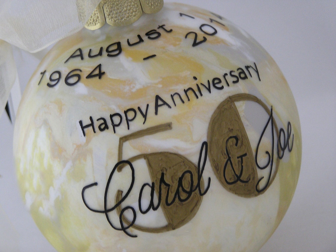 HAPPY 50 Ans de MARIAGE Cadeau personnalisé dornement de | Etsy