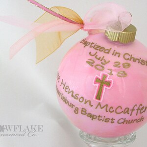 BAPTISM PERSONALIZED KEEPSAKE Ornament image 3