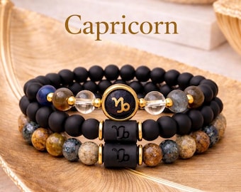 Capricorn Bracelet Set – Success, Stability & Inner Strength