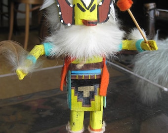 Vintage Hopi Badger Kachina 8" tall - Estate Sale Find