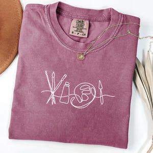 Comfort Colors, art teacher shirt, art lover outfit,tee for artist,art lover shirt,artist shirt,artist gift,painter tee,Sketching shirt,