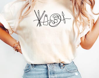Comfort Colors, art teacher shirt, art lover outfit,tee for artist,art lover shirt,artist shirt,artist gift,painter tee,Sketching shirt,