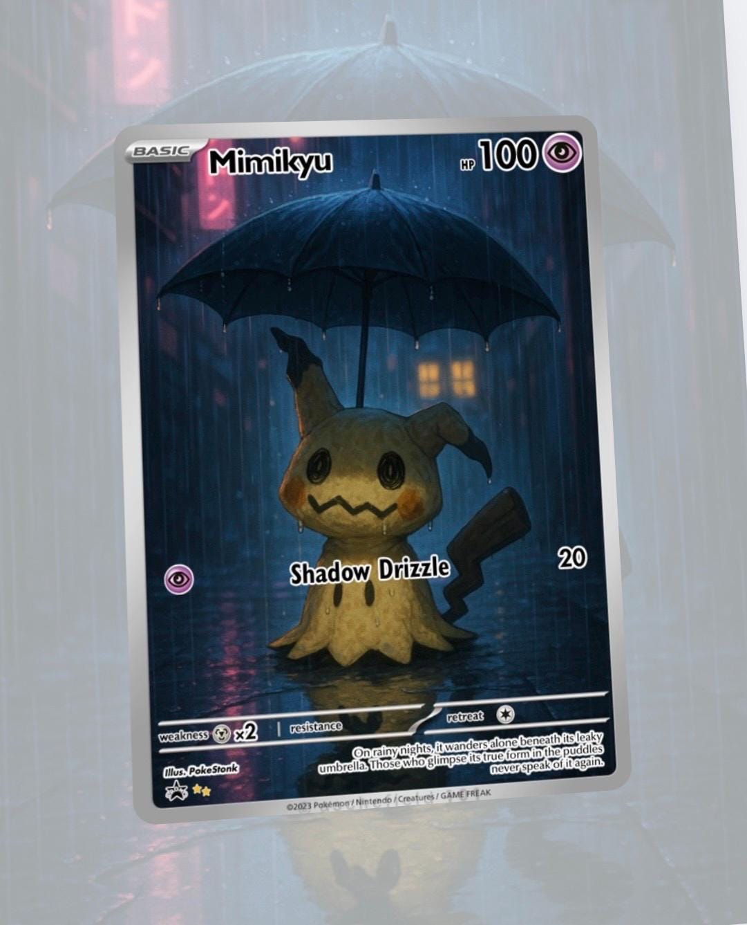 Mimikyu Custom Made Card Fan Art Card - Etsy