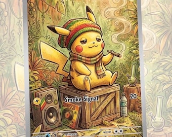 Pikachu Rasta Custom Made Card Fan Art Card