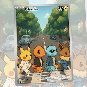 Pikachu x Beatles Custom Made Card Fan Art Card