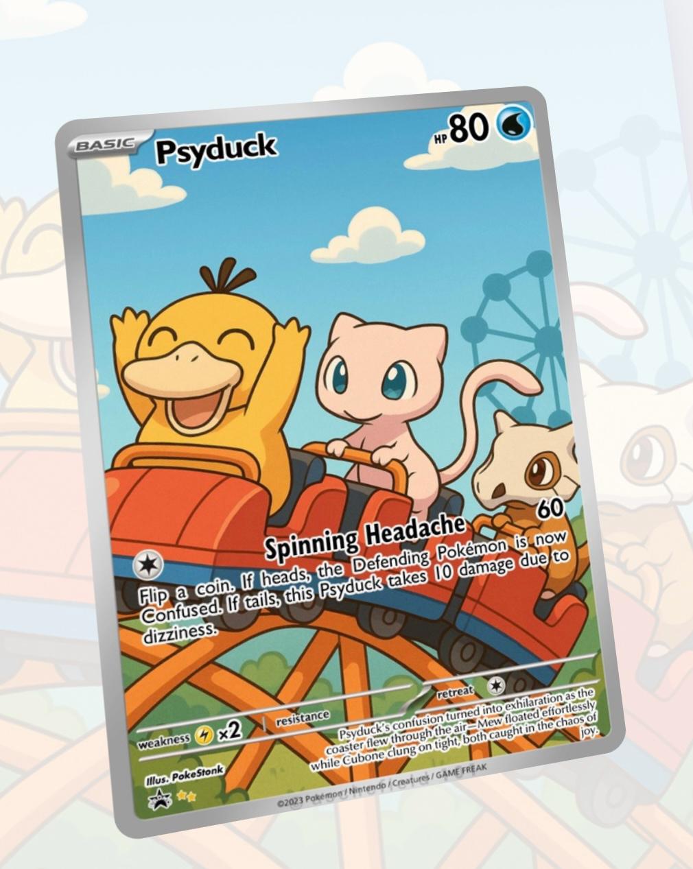 Psyduck Custom Made Card Fan Art Card - Etsy
