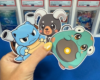 Blastoise Togepi Mewtwo Articuno Bellibolt Chibi Jumbo Stickers