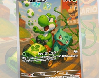Bulbasaur Yoshi Double Dash Custom Made Card Fan Art Card