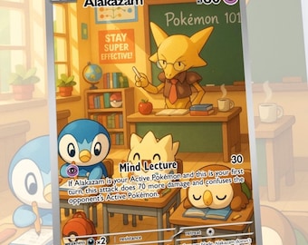 Alakazam Teacher Custom Made Card Fan Art Card