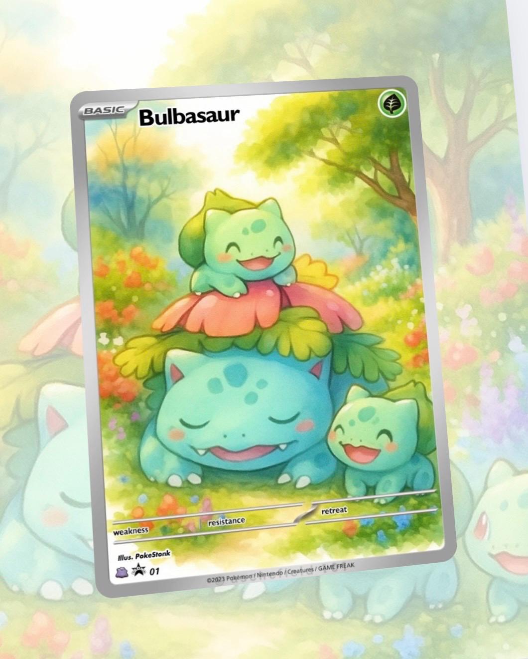 Bulbasaur Custom Made Card Fan Art Card - Etsy