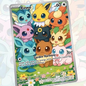Eeveelution Cuddles Custom Made Card Fan Art Card