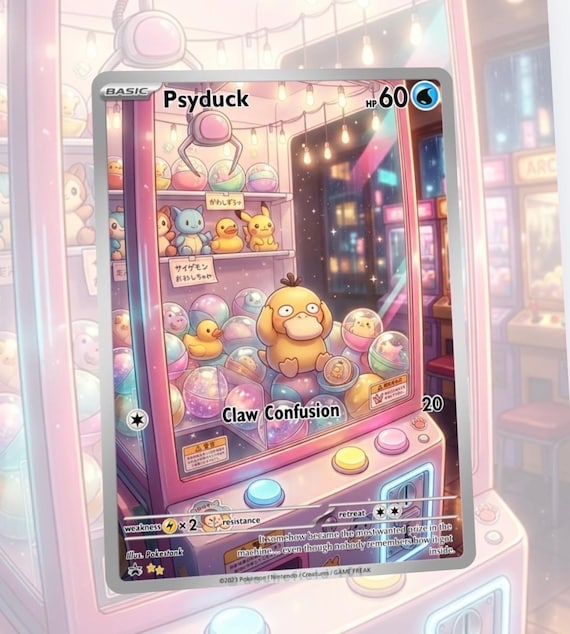 Psyduck Custom Made Card Fan Art Card - Etsy