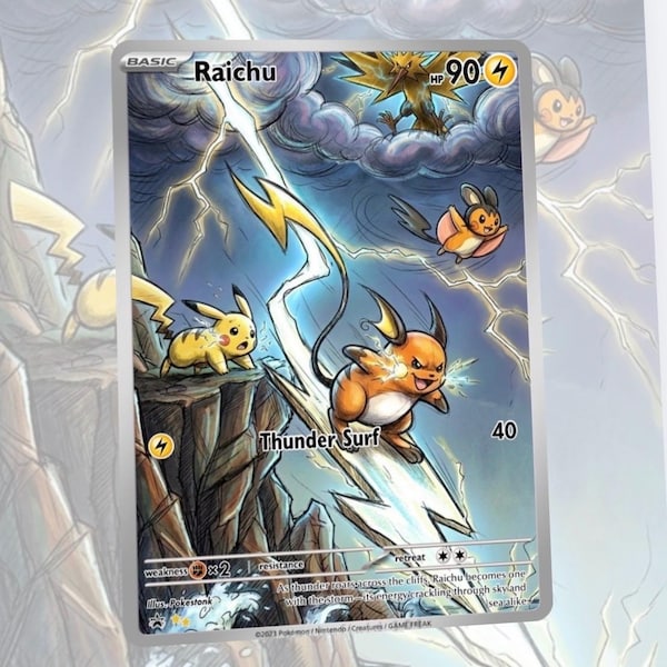 Raichu Custom Made Card Fan Art Card
