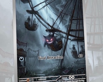 Gengar Gastly Haunter Carnival Evolution Custom Made Card Fan Art Card