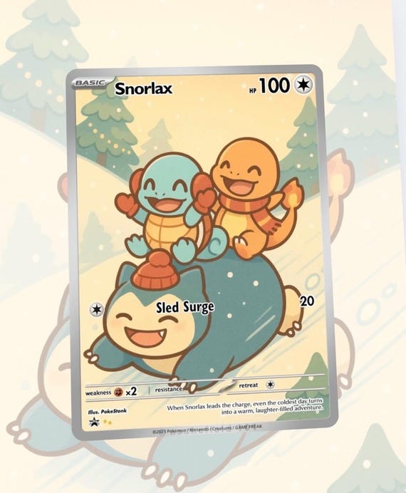 Christmas Holiday Hanukkah Eevee Snorlax Pikachu Psyduck Gengar