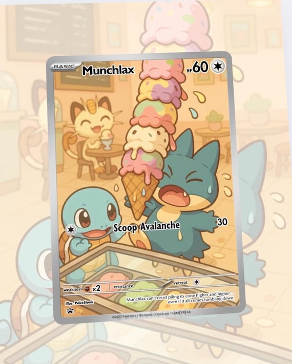 Munchlax Custom Made Card Fan Art Card