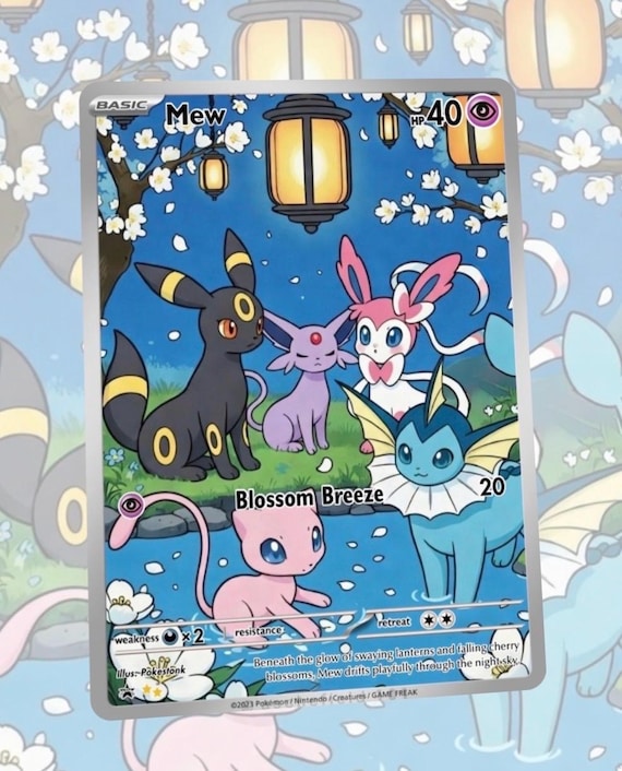 Mew Custom Made Card Fan Art Card - Etsy
