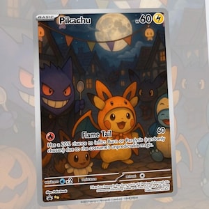 Pikachu Halloween Custom Made Card Fan Art Card