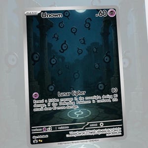 Unown Custom Made Card Fan Art Card