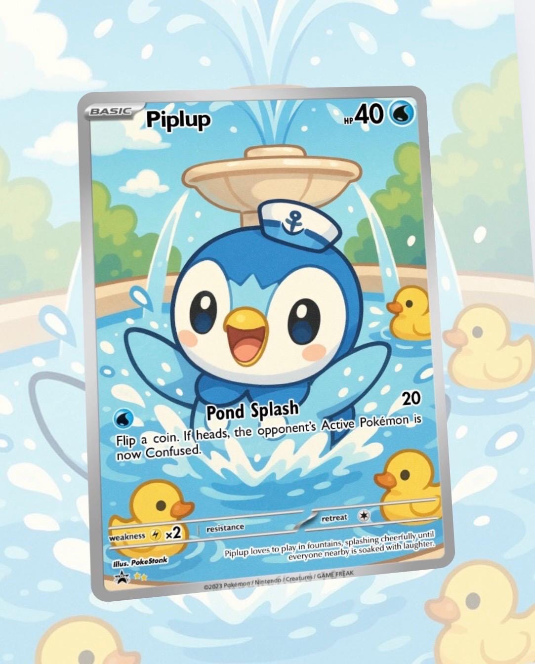 Piplup Custom Made Card Fan Art Card Piplup Custom Made Card Fan Art Card
