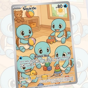 Baby Squirtle Custom Made Card Fan Art Card
