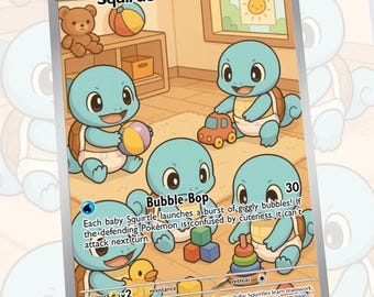 Baby Squirtle Custom Made Card Fan Art Card