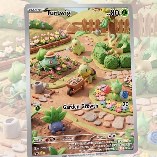 Charmander Pikachu Wooper Gardevoir Turtwig Zorua Clay Custom Made Card Fan Art Card